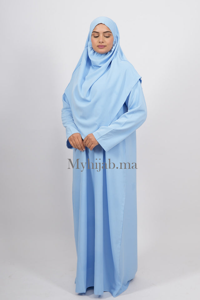 Tenue de Prière Crêpe - Blue ciel