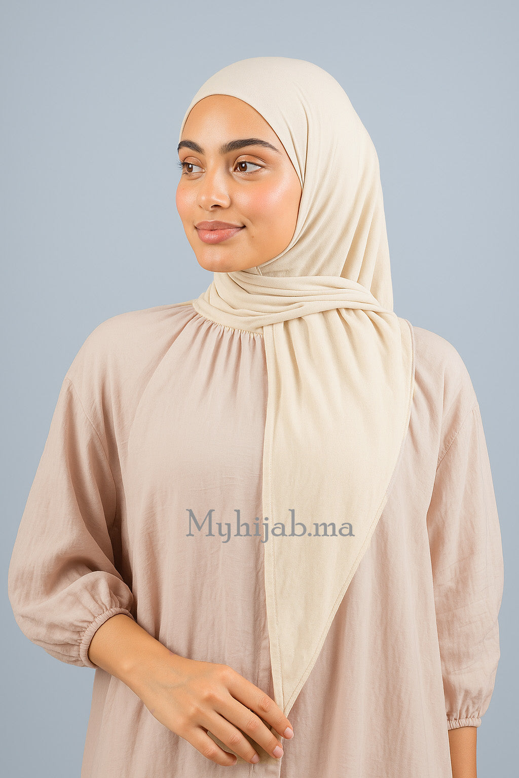 Foular Lycra Beige Clair Myhijab Foular Lycra Beige Clair Myhijab