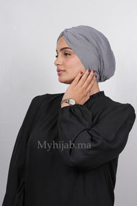 Turban Croisé Cotton - Gris
