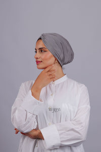 Turban Croisé Cotton - Gris