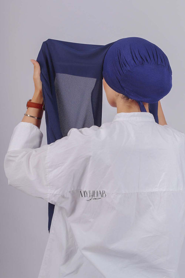 Crepe Bonnet Fermé - Blue marine