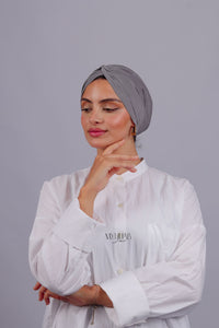 Turban Croisé Cotton - Gris