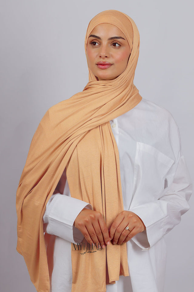 Lycra Bonnet Jasmine - Beige Abricot