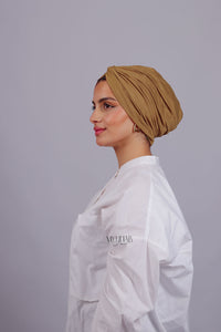 Turban Croisé Cotton - Beige foncé