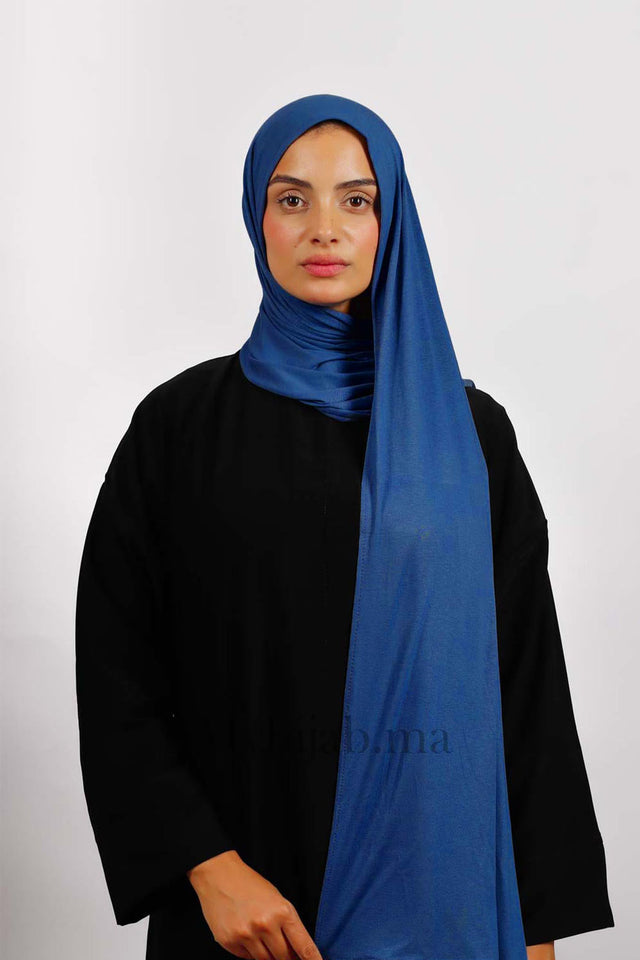 Lycra Coton -Bleu foncé