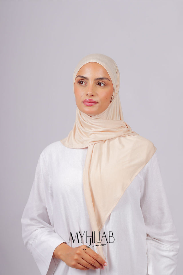 Foular Lycra - Beige sauman