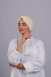 Turban Croisé Cotton - Blanc Cassé