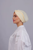 Turban Croisé Cotton - Blanc Cassé