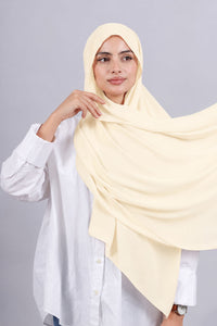 Crepe Bonnet Fermé - Blanc cassé