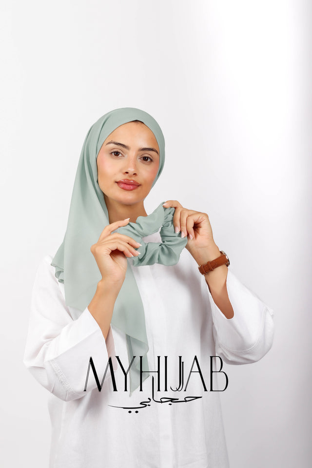 Foulard Turban Dégradé - Bleu perle