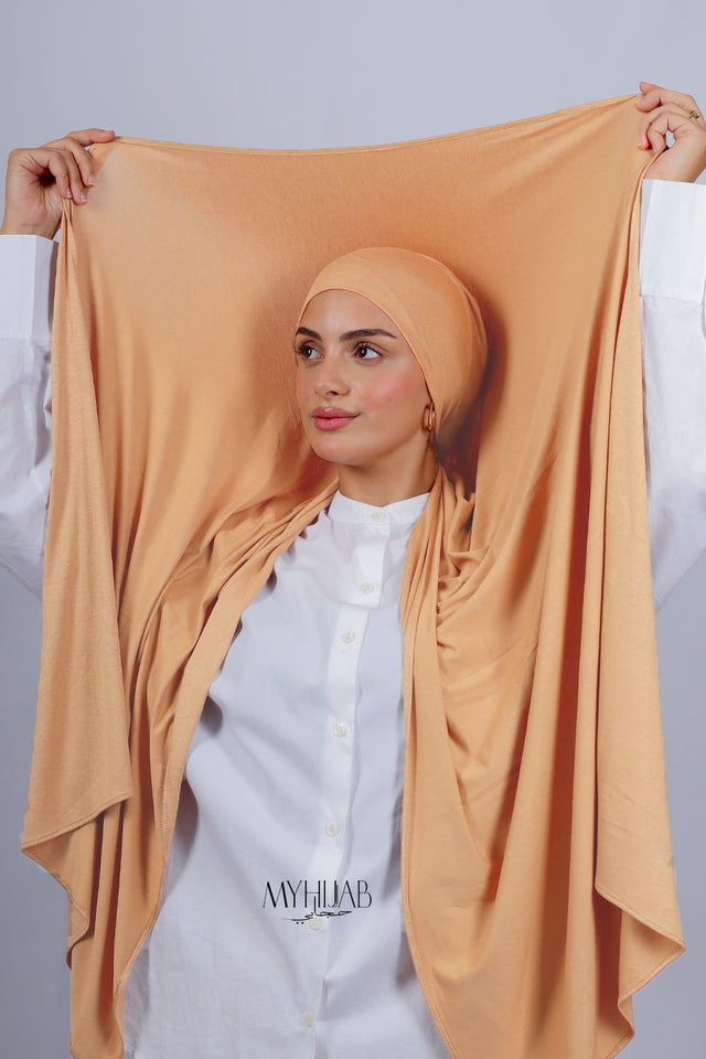 Lycra Bonnet Jasmine - Beige Abricot