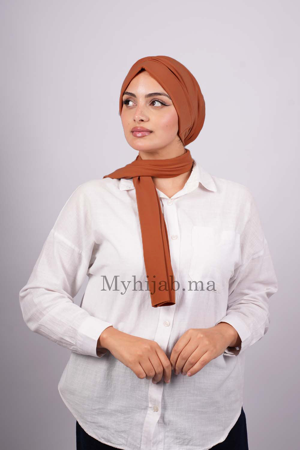 Turban Dubai - orange brûlé