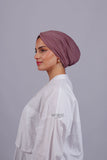 Turban Croisé Cotton - Mauve Poudré