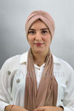 Dubai hijab - Beige pink foncé