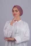 Turban Croisé Cotton - Mauve Poudré