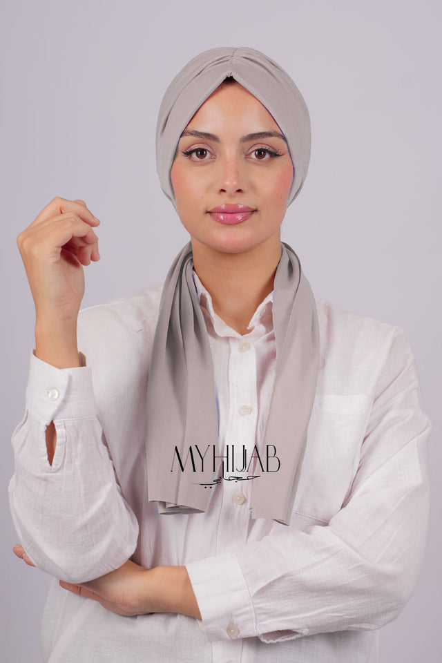 Turban Dubai - Gris clair
