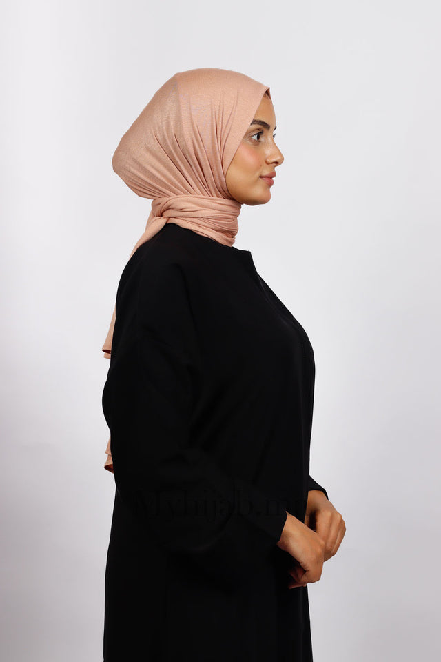 Lycra Coton - Beige pink fonce
