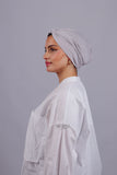 Turban Croisé Cotton - Mauve gris
