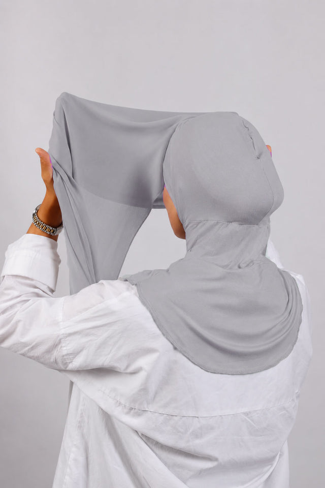 Crepe Bonnet Ninja- Gris clair