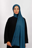 Lycra Coton - Bleu petrole