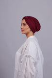 Turban Croisé Cotton - Grenat