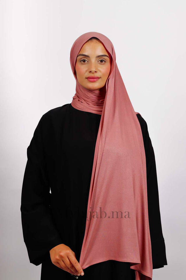 Lycra Coton - Rose ancien