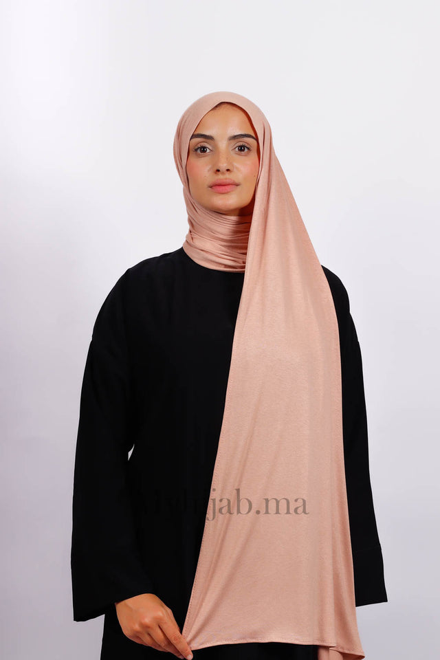 Lycra Coton - Beige pink fonce