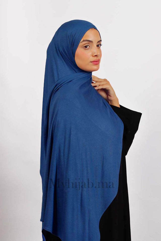 Lycra Coton -Bleu foncé