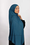 Lycra Coton - Bleu petrole