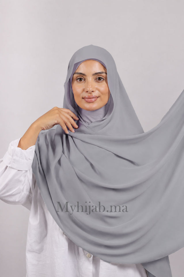 Crepe Bonnet Ninja- Gris clair