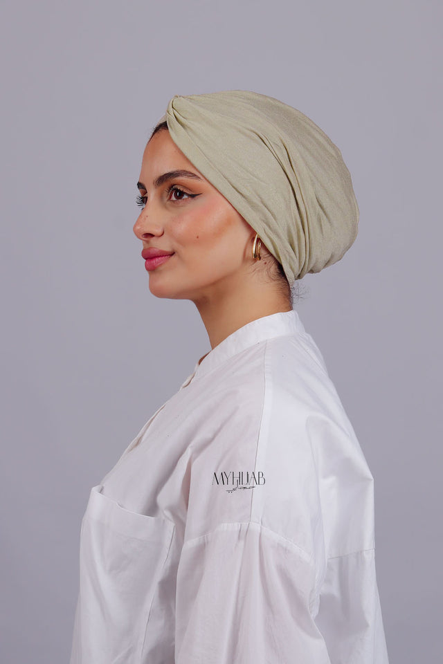 Turban Croisé Cotton - Beige créme