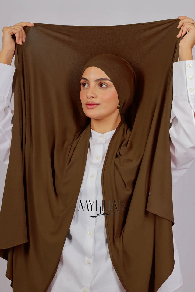 Lycra Bonnet Jasmine - Marron Clair