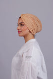 Turban Croisé Cotton - Beige abricot