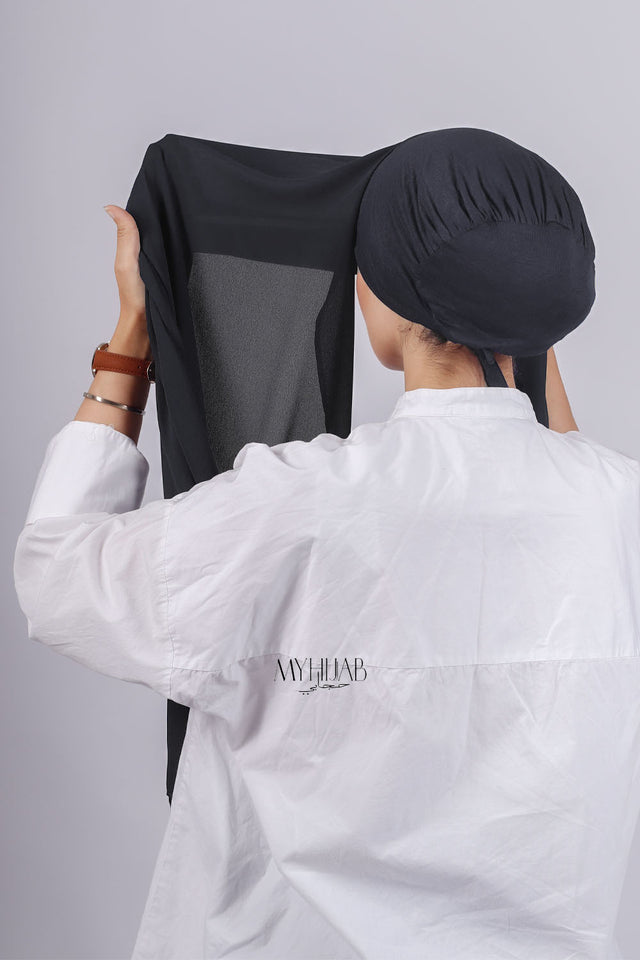 Crepe Bonnet Fermé - Gris foncé