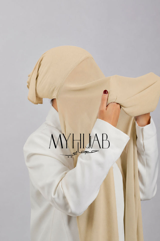 Châle Bonnet -Beige clair