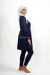 Burkini long -Bleu marine