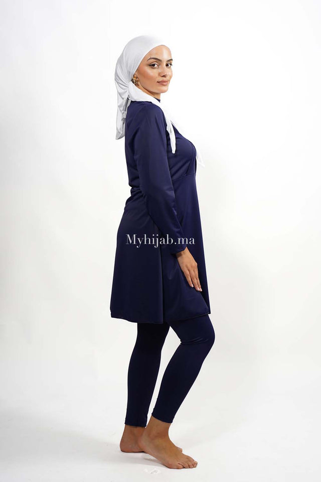 Burkini long -Bleu marine