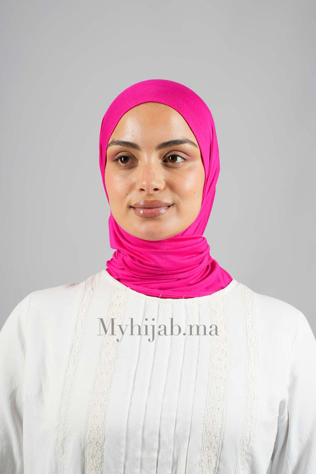 Foular Lycra - Rose fuchsia