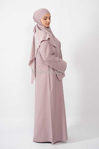 abaya khimar large - Rose noeud