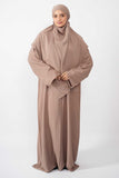 Abaya khimar large - Beige pink