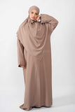 Abaya khimar large - Beige pink