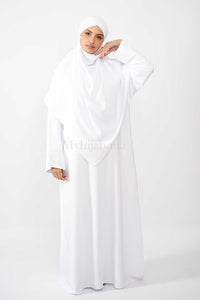 abaya khimar large - Blanche