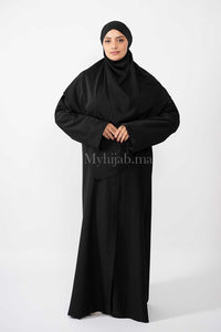 Abaya khimar large - Noir