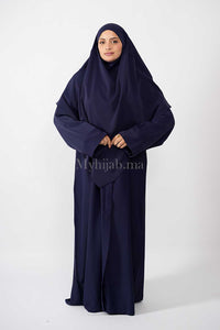 abaya khimar large BLUE MARINE