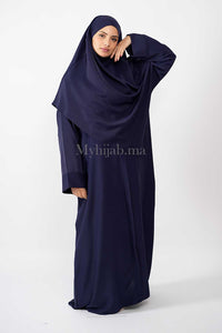 abaya khimar large BLUE MARINE