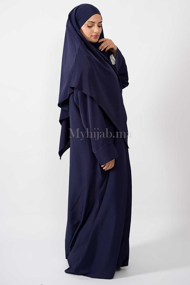 abaya khimar large BLUE MARINE