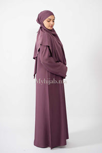 abaya khimar large - Pourpre