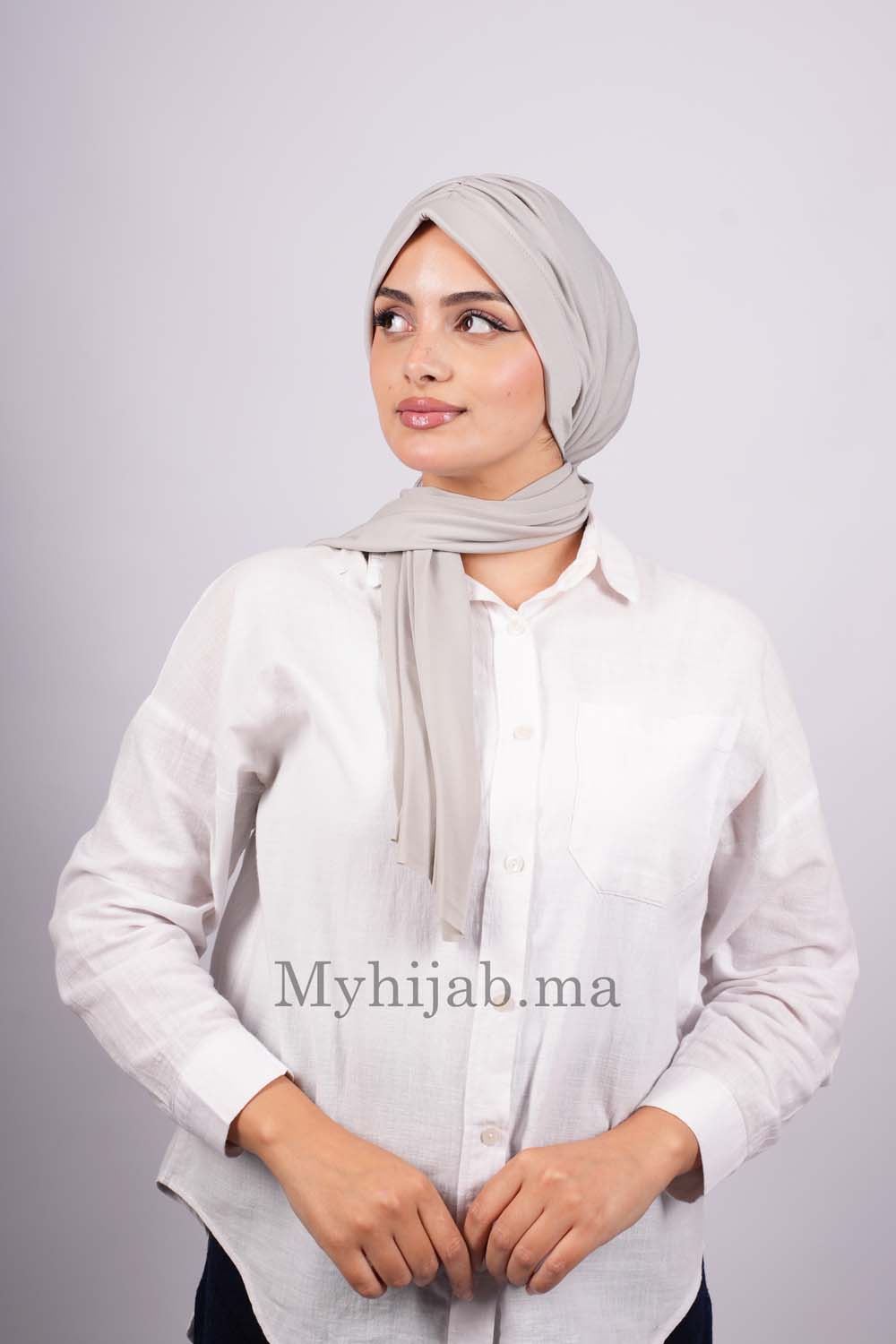 Turban Dubai - Gris clair