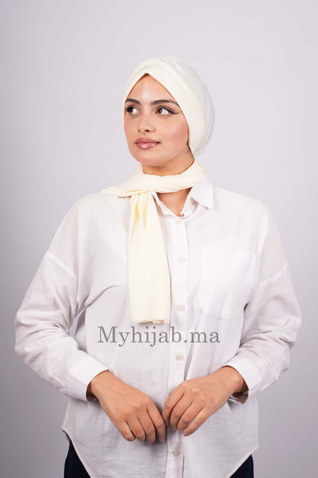 Turban Dubai - Blanc cassé