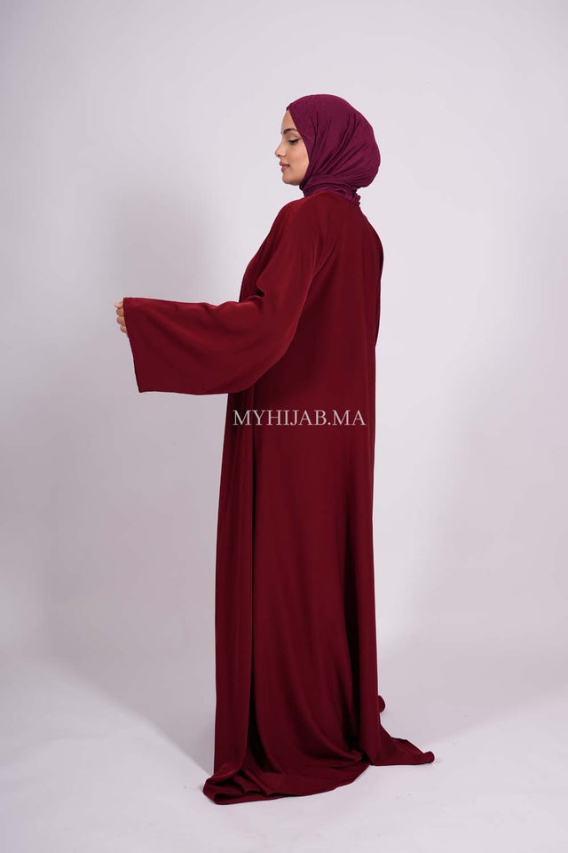 Abaya farasha - Bordeaux